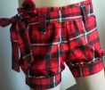 Short xadrez VERMELHO